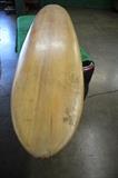 Attributed to be a Vintage Velzy and Jacobs Circa 1950's 9' "Pig Model" Balsa Wood Surfboard