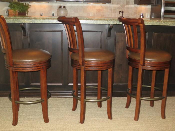 This set of six swiveling bar stools are perfect for entertaining and schmoozing!
