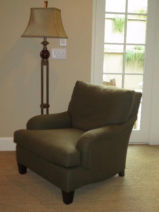 This comfy chair and lamp are perfect for your, "own little corner".
