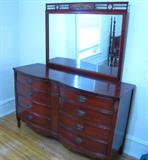 Vintage 8 drawer Dixie dresser with mirror, Cherry finish, very nice condition.  this is a solid piece.