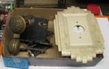 vintage door knobs/hardware and vintage light switch cover.  many more lots of locks, keys, brackets, hinges