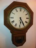 VINTAGE SCHOOL HOUSE REGULATOR CLOCK