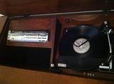 CHERRY CONSOLE STEREO WITH FISHER TURNTABLE