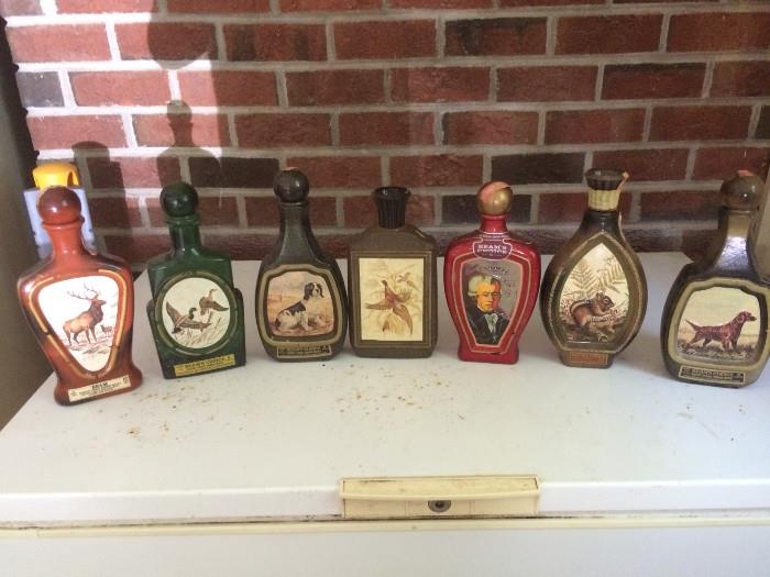 35 year old Jim Beam decanter collection 