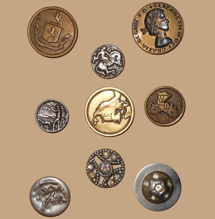 Just a very small sample of the HUGE variety of Metal Buttons available 