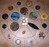 Wide Variety of Antique and Vintage Buttons, Large Ones are Hand Painted with Great Detail