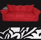 The Matching Sofa and close up of the Chic Rug