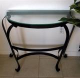 Metal and Glass Entry or Sofa Table
