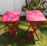 Pair of Painted Wooden Folding Tables