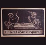 Antique and Eerie "Dead Game Sports" Postcard signed Arthur Lewis?