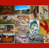 Colorful Vintage Postcards of all sorts of animals