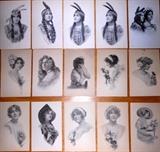 Antique Schlesinger Bros. Postcards; Beautiful Ladies