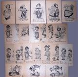 Antique Signed Postcards of Cute little Children including Schlesinger Bros.