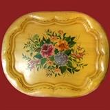 Large Hand Painted Toleware Tray