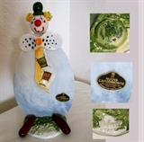 Cool Capodimonte Clown with Paper Label and signature and stamp