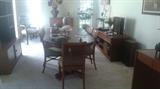 Cane back Drexel table and 6 chairs