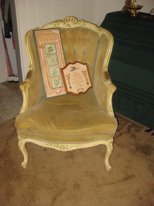 French Provincial arm chair