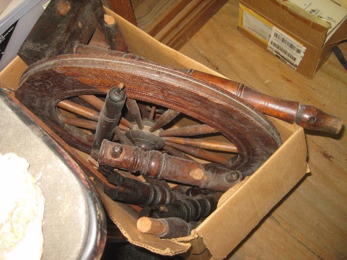old spinning wheel