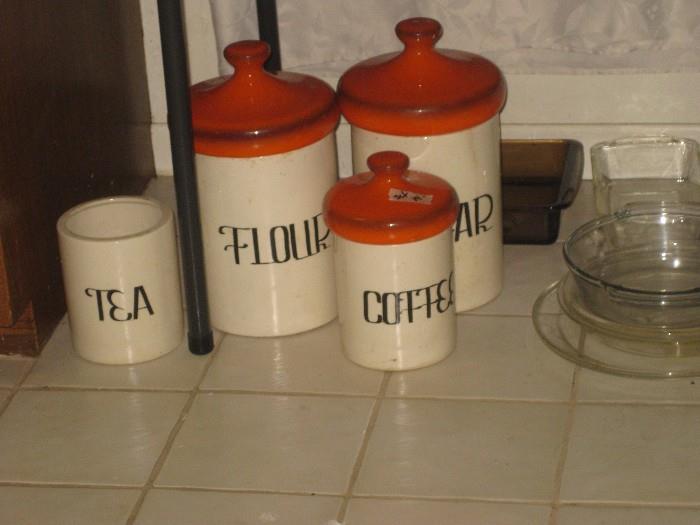 Cute 70's canister set