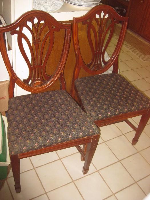 Two Shield Back chairs