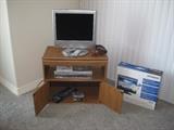 smaller flat screen TV and TV stand