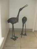 metal bird statues