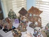 Fairy house made from sea glass, agate, wood, seashells