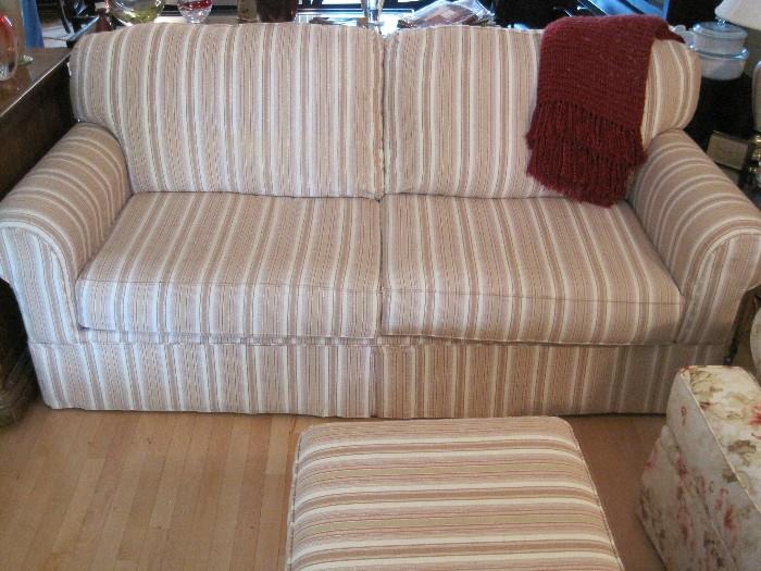 American made sofa with ottoman, matching love-seat also available.