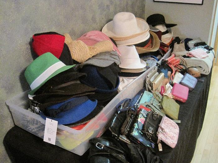 Hundreds of hats and purses.