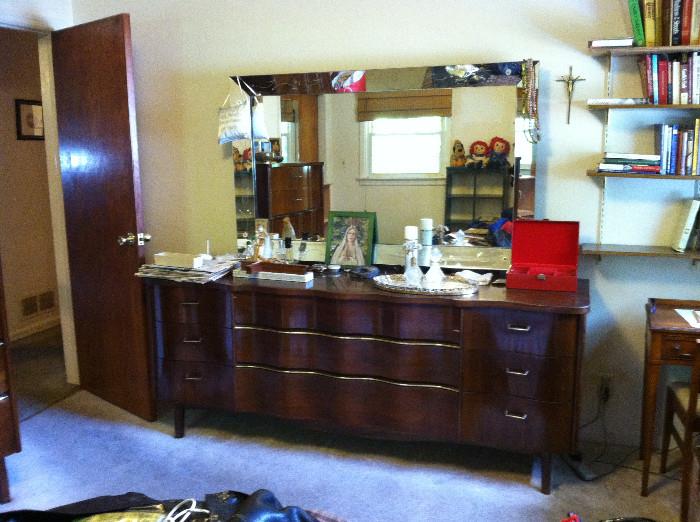 Dresser with mirror.