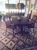 Mid Century Modern Danish HP Hansen Teak Table & 4 Chairs