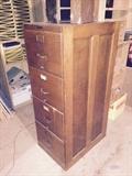 4 Drawer Oak File Cabinet