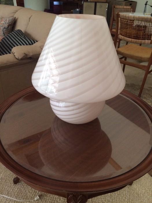 Murano Italian Art Glass Swirl Lamp