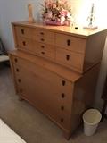 BLONDE WOOD MID-CENTURY MODERN DRESSER