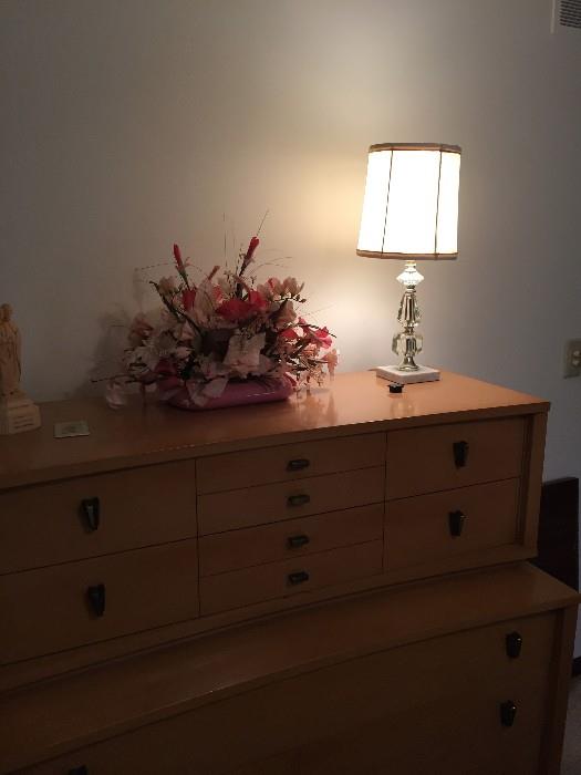 GLASS & MARBLE LAMP