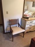 WHITE CANE BACK CHAIR