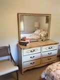 DRESSER WITH MIRROR / FRENCH PROVINCIAL