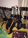 VINTAGE AND COSTUME JEWELRY-NECKLACES, BRACELETS , EARRINGS, BROOCHES