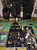 VINTAGE AND COSTUME JEWELRY-NECKLACES, BRACELETS , EARRINGS
