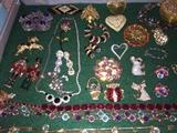 VINTAGE COSTUME RHINESTONE AND AUSTRIAN CRYSTAL JEWELRY ( SOME SIGNED , CORO, WEISS, SWAROVSKI )