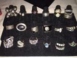 STERLING SILVER RINGS (SOME BY RUSSEL SIMMONS)