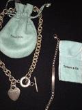 TIFFANY & CO STERLING SILVER HEART TOGGLE NECKLACE AND BEST FRIEND BRACELET