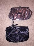 COACH SEQUIN CLUTCH & COACH PATENT LEATHER CLUTCH