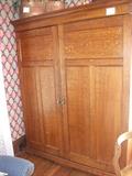 Huge oak double door cabinet...