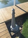 MARBLE LIGHTHOUSE NAUTICAL LAWN DECOR 