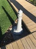 MARBLE LIGHTHOUSE NAUTICAL LAWN DECOR 