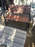 2 SLIDING / ROCKING OUTDOOR BENCHES