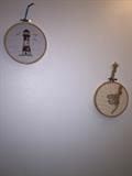 NEEDLEPOINT LIGHTHOUSE AND ANCOR WALL DECOR'