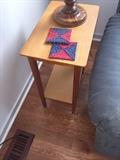 BLONDE WOOD SIDE TABLE