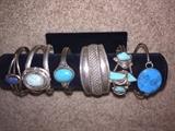 STERLING SILVER JEWELRY / NATIVE AMERICAN JEWELRY / NAVAJO JEWELRY / TURQOISE JEWELRY